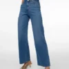 Jeans taille haute à coupe large Vmvega