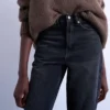 Jeans taille haute coupe « mom » Tsmolly