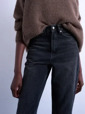 Jeans taille haute coupe « mom » Tsmolly