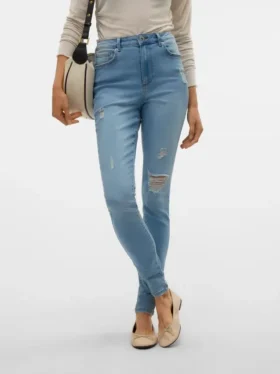 Jeans taille haute coupe skinny VMSophia