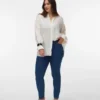Jeans taille haute coupe slim Vmclusia