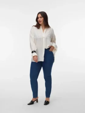 Jeans taille haute coupe slim Vmclusia