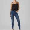 Jeans taille haute coupe slim VMSophia