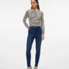 Jeans taille haute coupe slim VMSophia