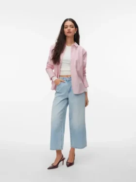 Jeans taille haute et coupe courte Awsienna