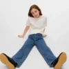 Jeans taille haute à jambes larges Vmtessa