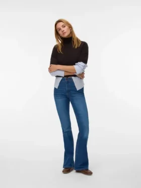Jeans taille haute évasé Vmsiga