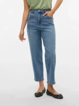 Jeans taille haute Vmbetty coupe « mom »