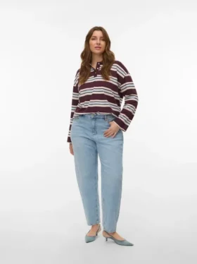 Jeans taille haute Vmctessa, coupe « mom fit »