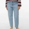 Jeans taille haute Vmctessa, coupe « mom fit »