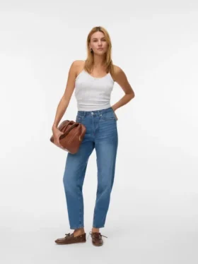 Jeans taille haute Vmtessa coupe « mom »