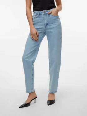 Jeans taille haute Vmtessa coupe « mom »