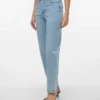 Jeans taille haute Vmtessa coupe « mom »