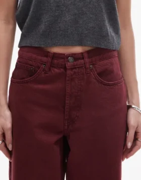 Jeans taille moyenne à jambes larges Topshop
