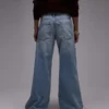 Jeans taille moyenne à jambes larges Topshop