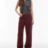 Jeans taille moyenne à jambes larges Topshop