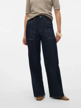 Jeans taille très haute à coupe large Vmkathy