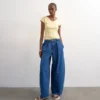Jeans Tsbelle à taille mi-haute et coupe Barrel Fit