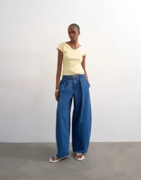 Jeans Tsbelle à taille mi-haute et coupe Barrel Fit