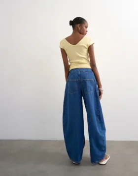 Jeans Tsbelle à taille mi-haute et coupe Barrel Fit