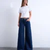 Jeans Tsclara à taille mi-haute et coupe large