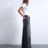 Jeans Tscolumn à taille mi-haute et coupe classique