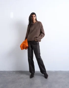 Jeans Tscolumn à taille mi-haute et coupe classique