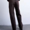 Jeans Tscolumn à taille mi-haute et coupe classique