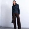 Jeans Tscolumn à taille mi-haute et coupe classique