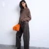 Jeans Tscolumn à taille mi-haute et coupe classique