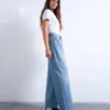 Jeans Tscolumn à taille mi-haute et coupe droite
