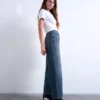 Jeans Tscolumn à taille mi-haute et coupe droite