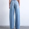 Jeans Tscolumn à taille mi-haute et coupe droite