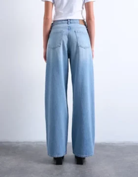 Jeans Tscolumn à taille mi-haute et coupe droite