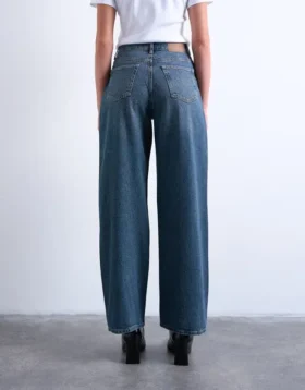 Jeans Tscolumn à taille mi-haute et coupe droite