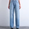Jeans Tscolumn à taille mi-haute et coupe droite