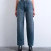 Jeans Tscolumn à taille mi-haute et coupe droite