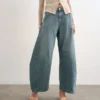 Jeans Tsemma taille haute coupe Barrel Fit