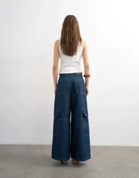 Jeans Tseva à taille mi-haute et coupe large