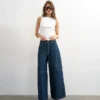 Jeans Tseva à taille mi-haute et coupe large