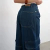 Jeans Tseva à taille mi-haute et coupe large