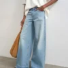 Jeans Tshorizon à taille mi-haute et coupe large
