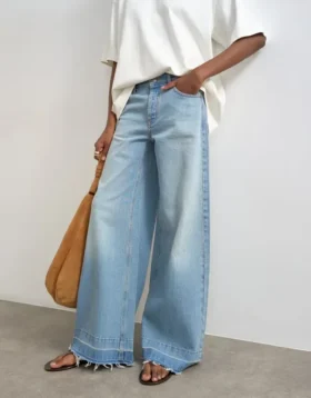 Jeans Tshorizon à taille mi-haute et coupe large