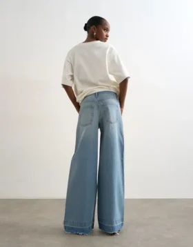 Jeans Tshorizon à taille mi-haute et coupe large