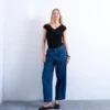 Jeans Tsmari à taille haute et coupe large