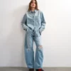 Jeans Tsnora à taille mi-haute et coupe Barrel Fit