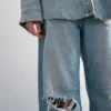 Jeans Tsnora à taille mi-haute et coupe Barrel Fit
