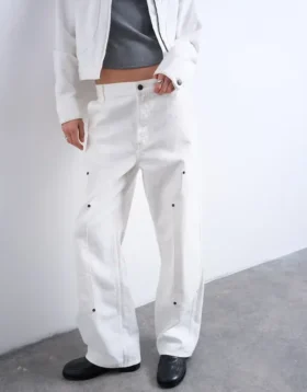Jeans Tssimone à taille mi-haute et coupe classique