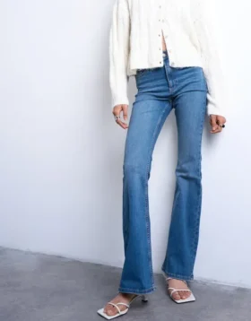 Jeans évasé taille haute Tsjamie
