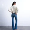 Jeans évasé taille haute Tsjamie